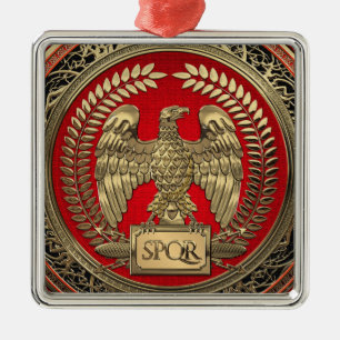 [200] Gold Roman Imperial Eagle Metal Tree Decoration