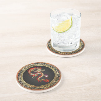 [200] Golden Chinese Dragon Fucanglong Coaster