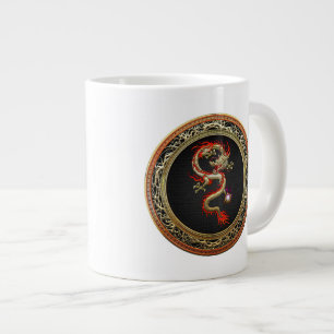 [200] Golden Chinese Dragon Fucanglong Large Coffee Mug