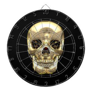 [200] Golden Human Skull Dartboard