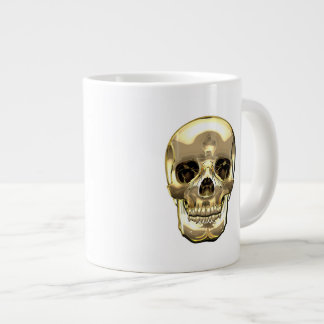 [200] Golden Human Skull Large Coffee Mug
