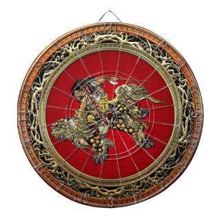 [200] Hokusai - Shoki Riding Shishi Lion Dartboard