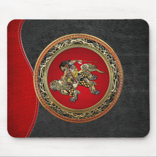 [200] Hokusai - Shoki Riding Shishi Lion Mouse Mat