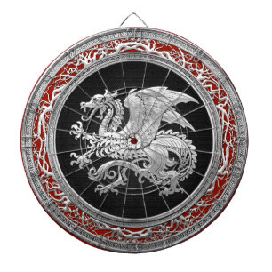[200] Icelandic Dragon, Landvættir [Silver] Dartboard