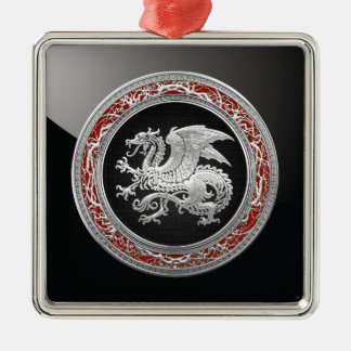 [200] Icelandic Dragon, Landvættir [Silver] Metal Tree Decoration
