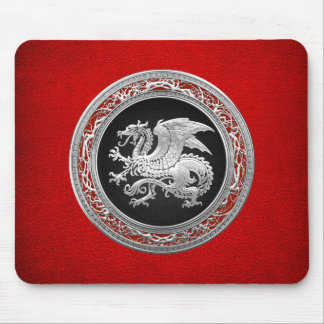 [200] Icelandic Dragon, Landvættir [Silver] Mouse Mat