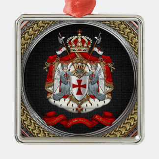 [200] Knights Templar Coat of Arms Metal Tree Decoration