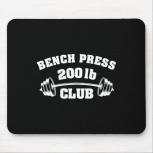 200 Lbs Pound Bench Press Club Gym Weightlifting P Mouse Mat