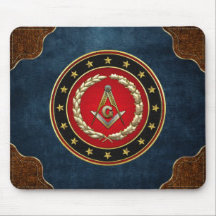 [200] Masonic Square and Compasses [3rd Degree] Mouse Mat