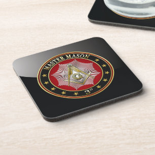 [200] Master Mason - 3rd Degree Square & Compasses Coaster