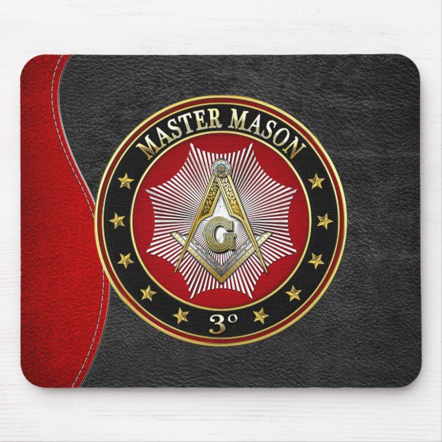 [200] Master Mason - 3rd Degree Square & Compasses Mouse Mat (Front)