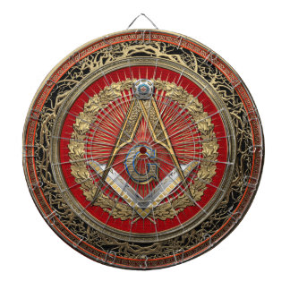 [200] Master Mason - Gold Square & Compasses Dartboard