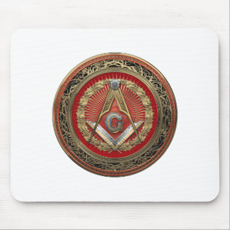 [200] Master Mason - Gold Square & Compasses Mouse Mat