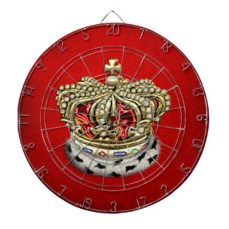 [200] Prince [King] Royal Crown [Fur+Gold][Red] Dartboard