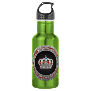 [200] Prince-Princess King-Queen Crown [Silver] 532 Ml Water Bottle