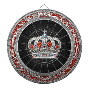 [200] Prince-Princess King-Queen Crown [Silver] Dartboard