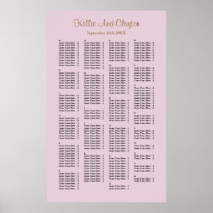200 Purple Wedding Seating Chart