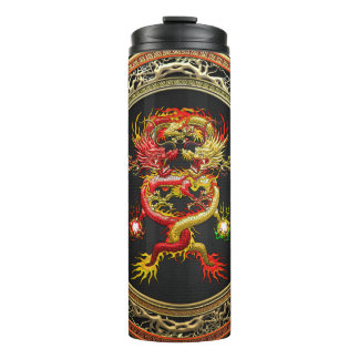 [200] Red and Yellow Dragons Thermal Tumbler