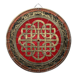 [200] Sacred Celtic Gold Knot Cross Dartboard