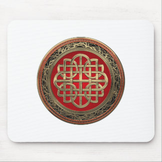 [200] Sacred Celtic Gold Knot Cross Mouse Mat