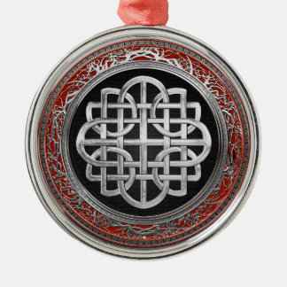 [200] Sacred Celtic Silver Knot Cross Metal Tree Decoration