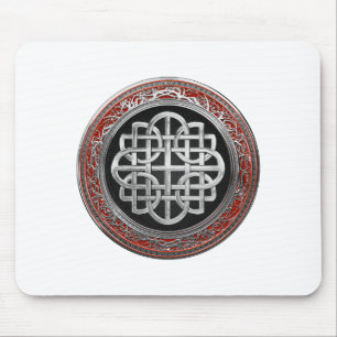 [200] Sacred Celtic Silver Knot Cross Mouse Mat
