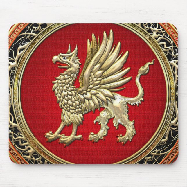 [200] Sacred Gold Griffin Mouse Mat (Front)