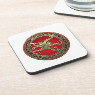 [200] Sacred Gold Octopus in Defensive Posture Coaster