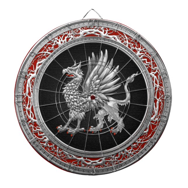 [200] Sacred Silver Griffin Dartboard (Front)