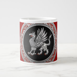 [200] Sacred Silver Griffin Large Coffee Mug