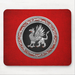 [200] Sacred Silver Griffin Mouse Mat