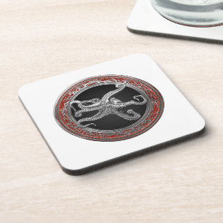 [200] Sacred Silver Octopus in Defensive Posture Coaster