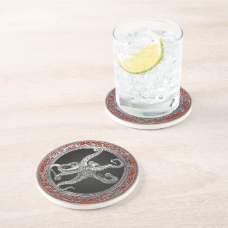 [200] Sacred Silver Octopus in Defensive Posture Coaster