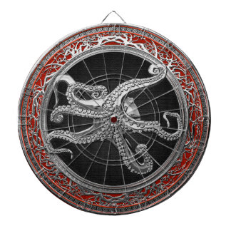 [200] Sacred Silver Octopus in Defensive Posture Dartboard