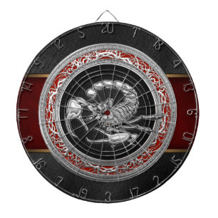 [200] Sacred Silver Scorpion on Black Dartboard