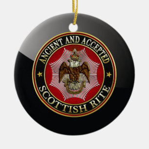 [200] Scottish Rite Double-headed Eagle Ceramic Tree Decoration