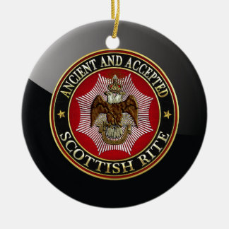 [200] Scottish Rite Double-headed Eagle Ceramic Tree Decoration