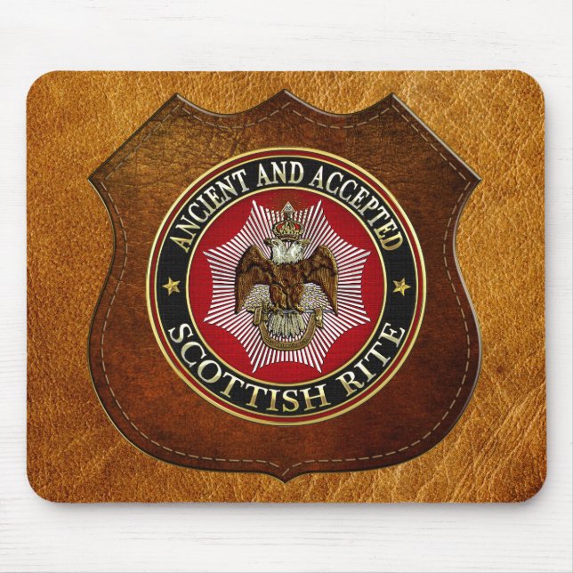 [200] Scottish Rite Double-headed Eagle Mouse Mat (Front)