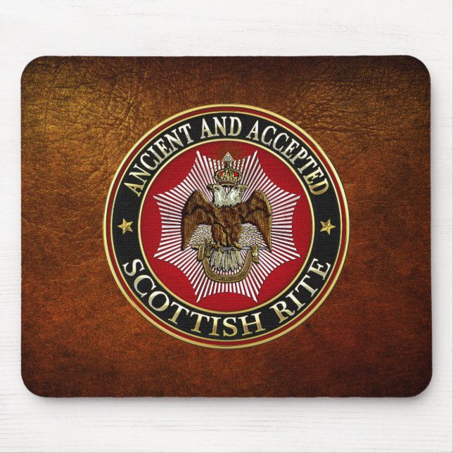 [200] Scottish Rite Double-headed Eagle Mouse Mat (Front)
