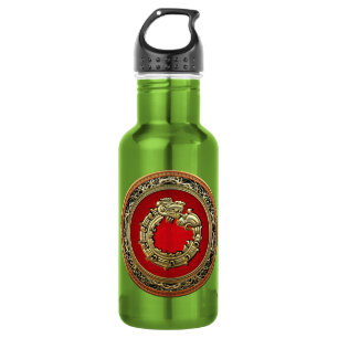 [200] Serpent God Quetzalcoatl [Gold] 532 Ml Water Bottle