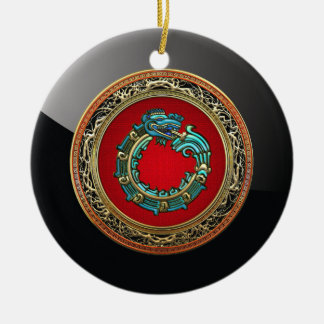 [200] Serpent God Quetzalcoatl [Jade] Ceramic Tree Decoration