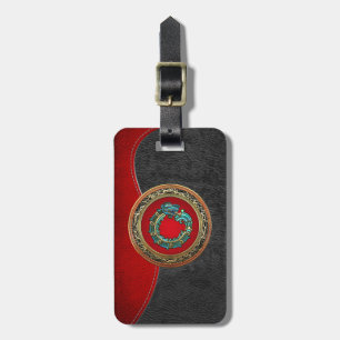 [200] Serpent God Quetzalcoatl [Jade] Luggage Tag