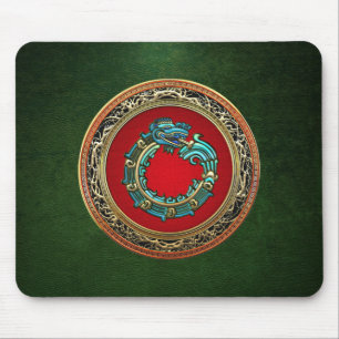 [200] Serpent God Quetzalcoatl [Jade] Mouse Mat