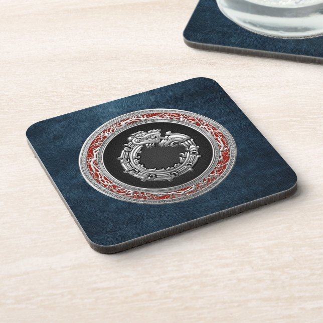 [200] Serpent God Quetzalcoatl [Silver] Coaster (Left Side)
