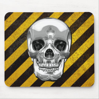 [200] Silver Human Skull Mouse Mat