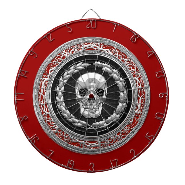[200] Silver Skull Dartboard (Front)