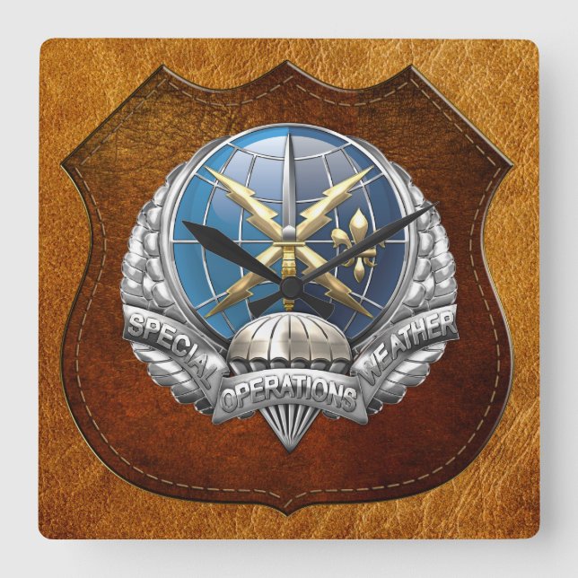 [200] SOWT Emblem Square Wall Clock (Front)