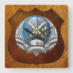 [200] SOWT Emblem Square Wall Clock