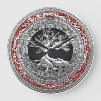[200] Treasure Trove: Celtic Tree of Life [Silver] Large Clock