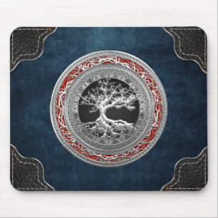 [200] Treasure Trove: Celtic Tree of Life [Silver] Mouse Mat